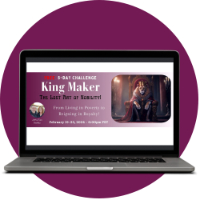 King Maker Challenge Banner on Computer Background